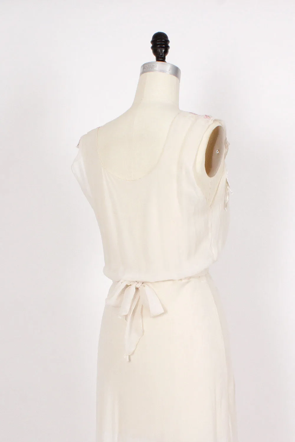 30s Sheer Ivory Gown S