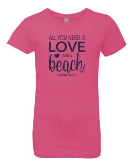 All You Need Girls Tee - Hot Pink