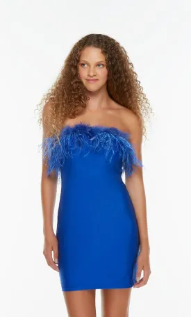 Alyce Paris Feather Homecoming Dress 4524