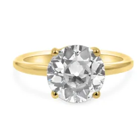 CAITLIN | Round Bezel Solitaire Engagement Ring