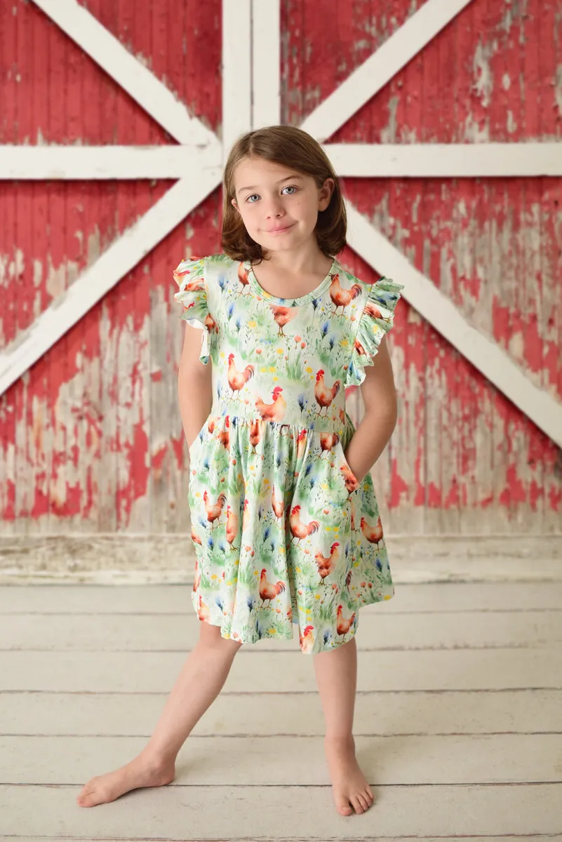 CHICKEN FLUTTER DRESS