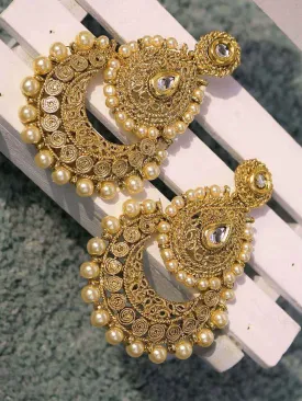 Gold-Plated Beaded Handcrafted Chandbalis