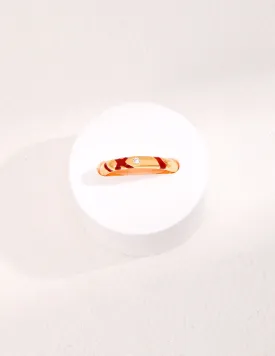 Gold Simple Intertwined Red Line Zircon Rings