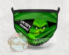 Grinch 6 Feet Back Printed Mask