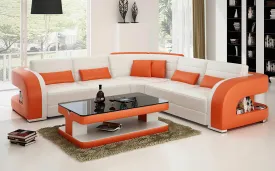 Hennessey Modern Leather Sectional