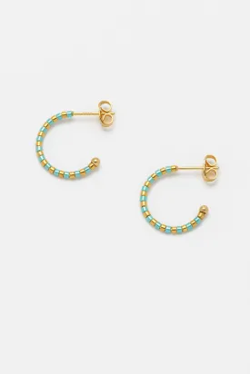 Seashore Beaded Hoop Earrings