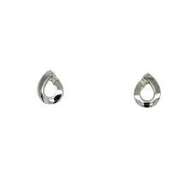 Silver and Diamond Earrings